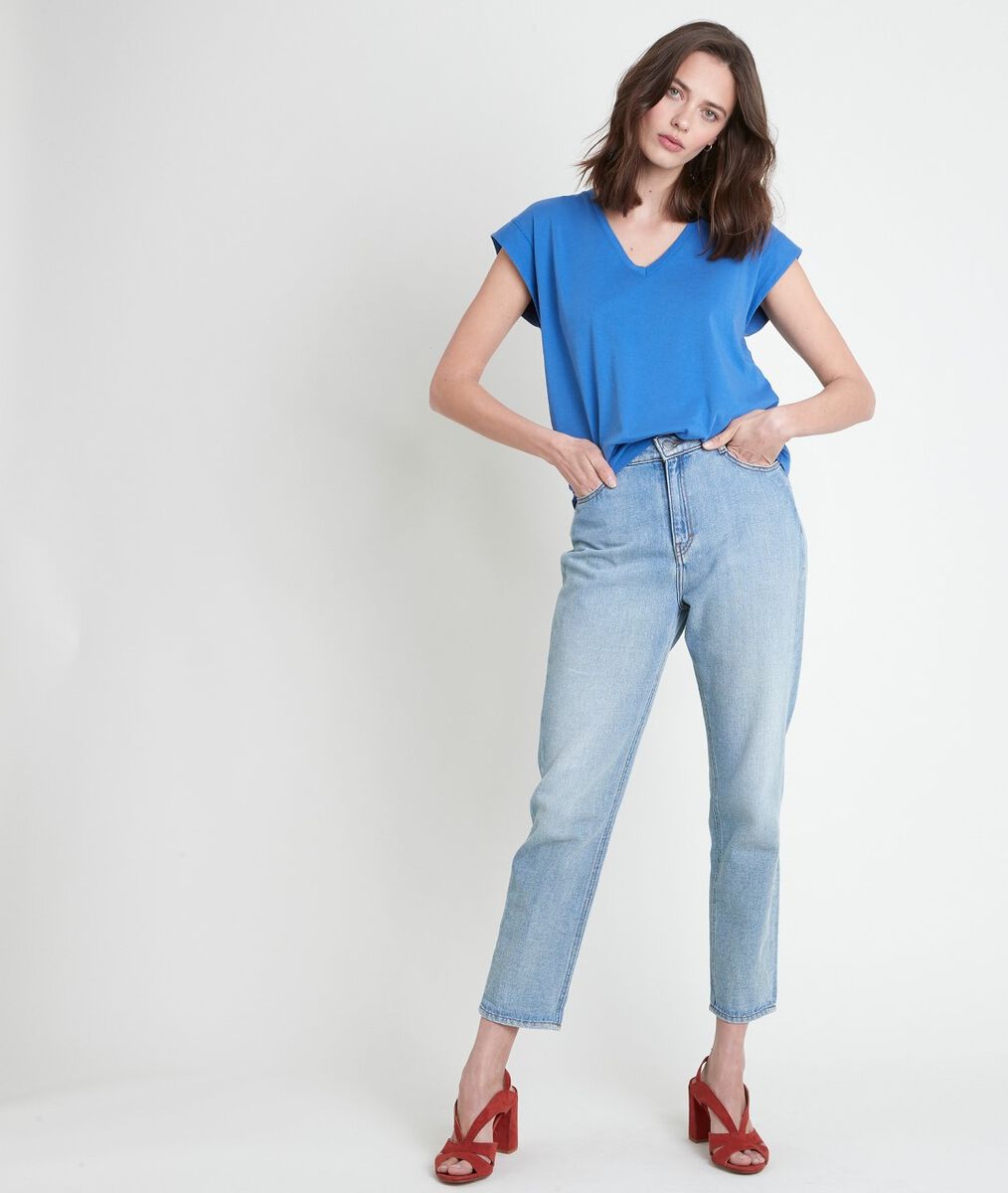 Tee-shirt en coton biologique bleu Ideal | 1-2-3 Tee-shirt en coton biologique bleu Ideal PhotoZ | 1-2-3