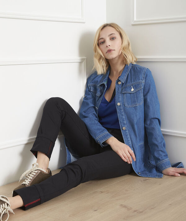 Jean noir slim revers Cathy | 1-2-3 Jean noir slim revers Cathy PhotoZ | 1-2-3
