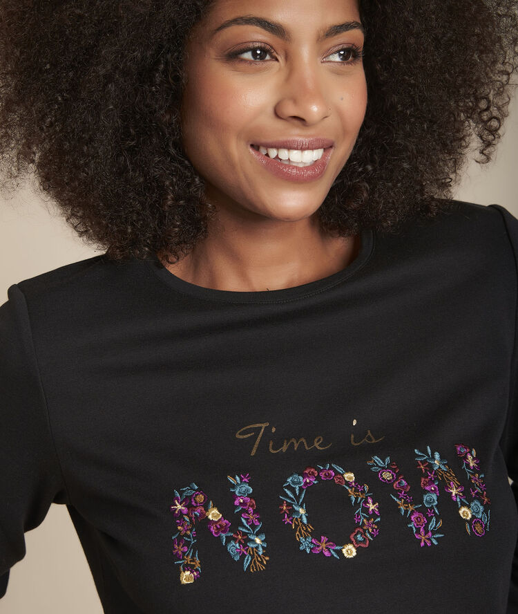 Sweater met opschrift caracas noir.