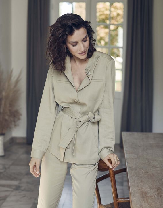 Veste argile fluide boutonnée Birgit | 1-2-3 Veste argile fluide boutonnée Birgit PhotoZ | 1-2-3