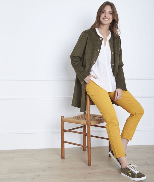 Pantalon jaune chino ceinture fantaisie Francis | 1-2-3 Pantalon jaune chino ceinture fantaisie Francis PhotoZ | 1-2-3