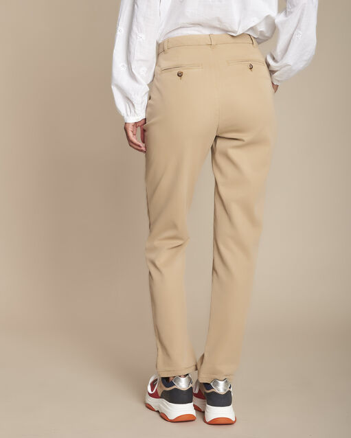Pantalon havane cigarette 7/8e en tencel eugene camel.