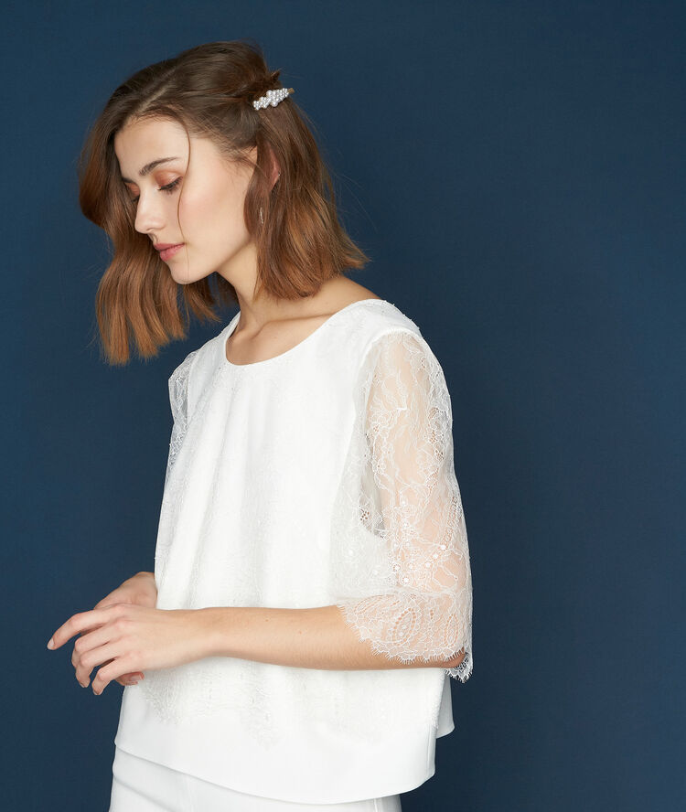 Top en dentelle eliora blanc.