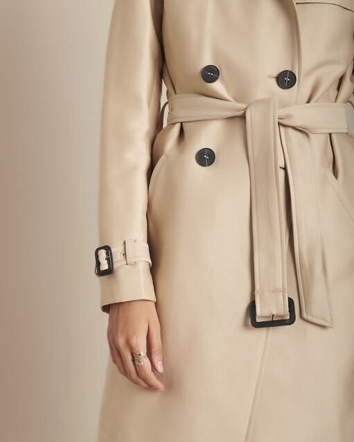 Trench havane double boutonnage quelynn camel.