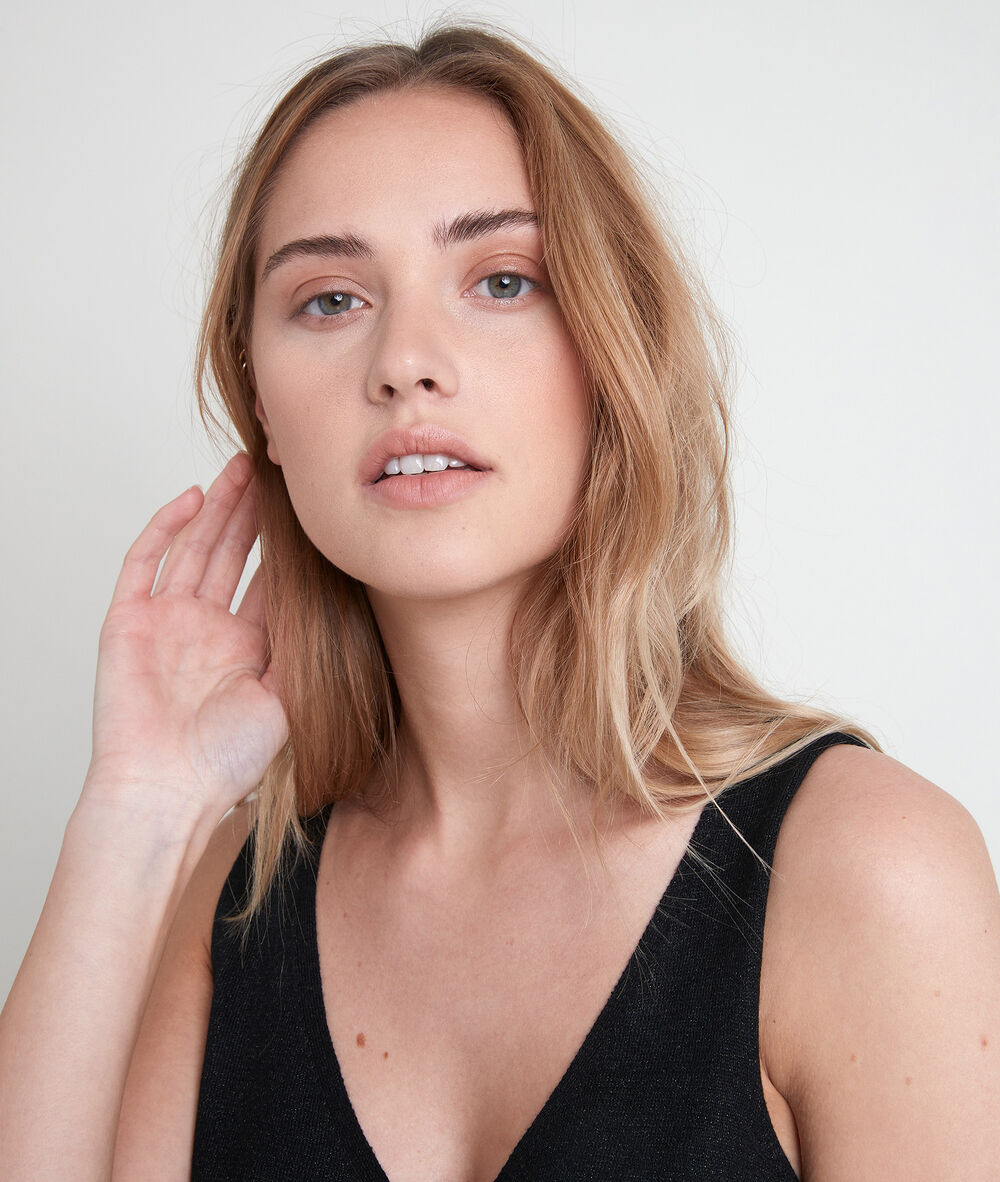 Débardeur en maille noir alizee noir.