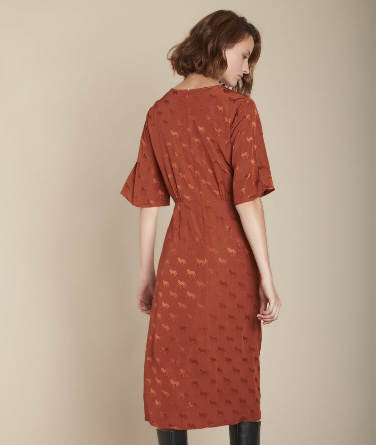 Acajou Jurk Van Jacquard Met Paardenprint Imagine Dames Maison 123