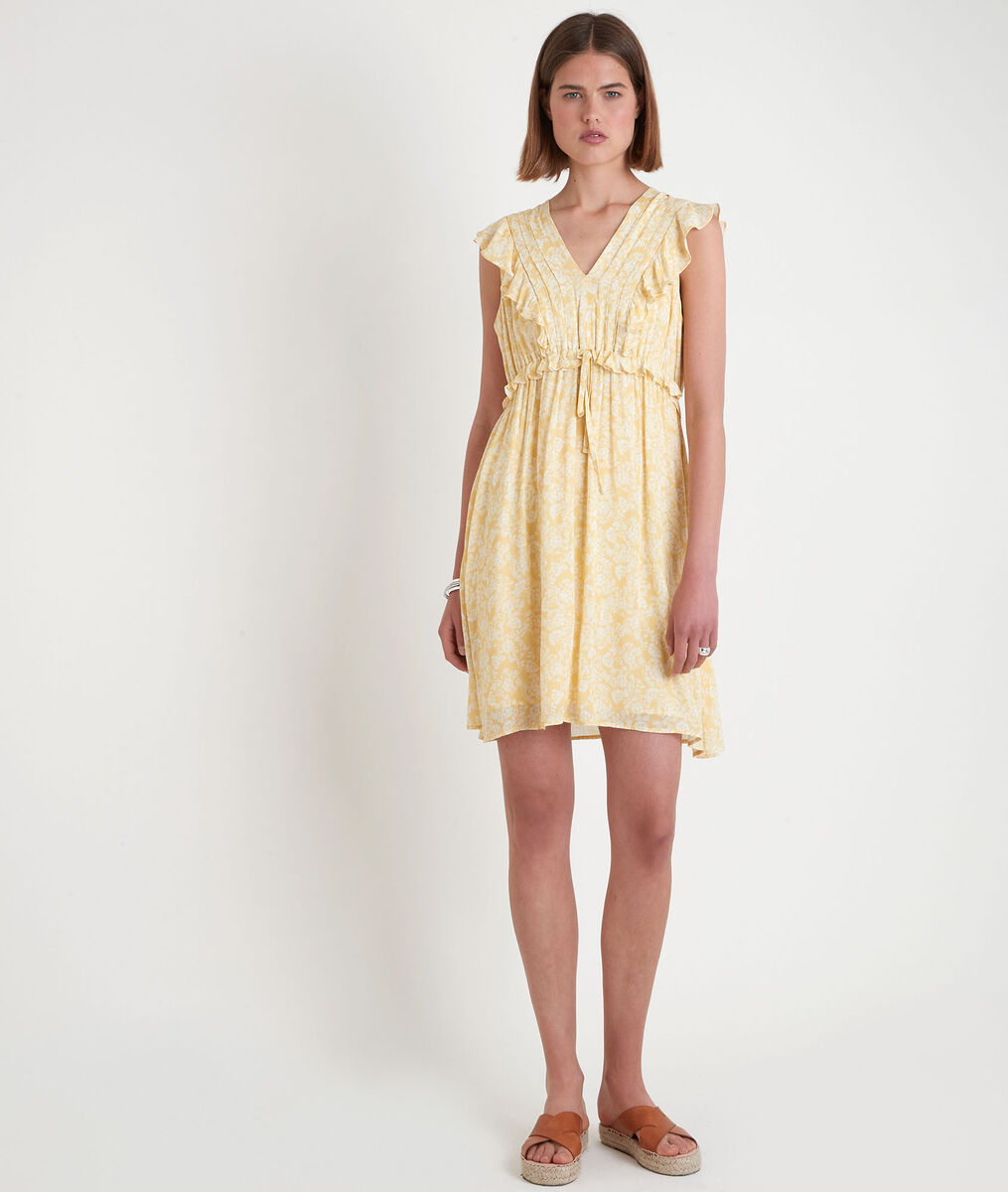 Robe courte imprimée jaune Savannah | 1-2-3 Robe courte imprimée jaune Savannah PhotoZ | 1-2-3