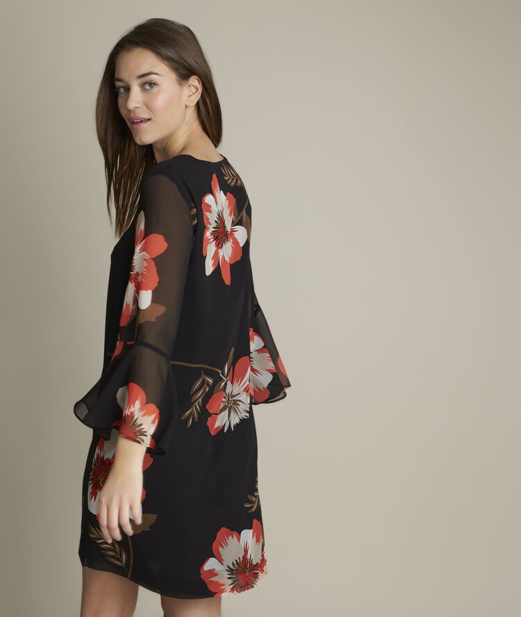 Robe imprimée astrid noir.