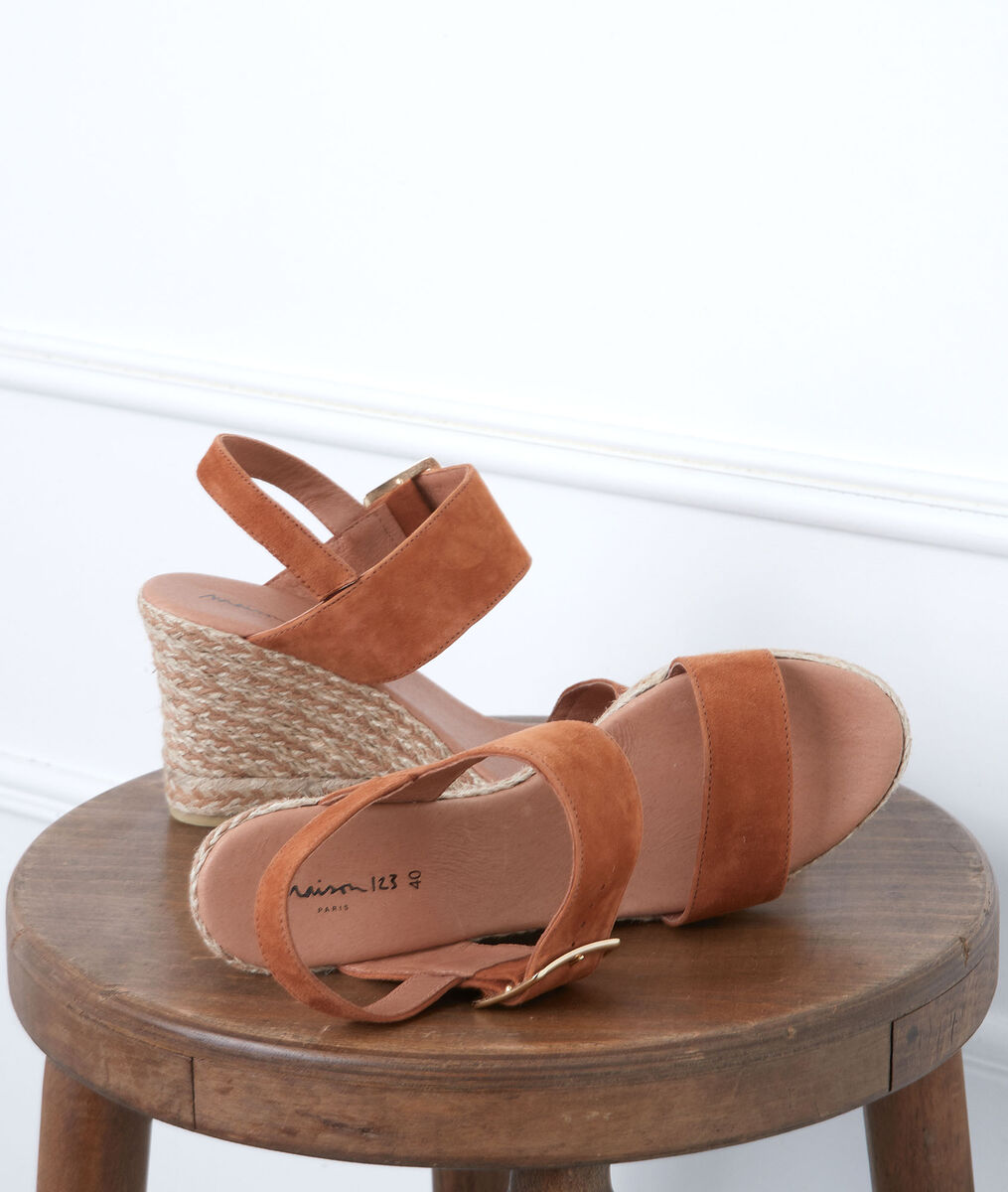 Espadrilles camel en cuir Gypsy | 1-2-3 Espadrilles camel en cuir Gypsy PhotoZ | 1-2-3