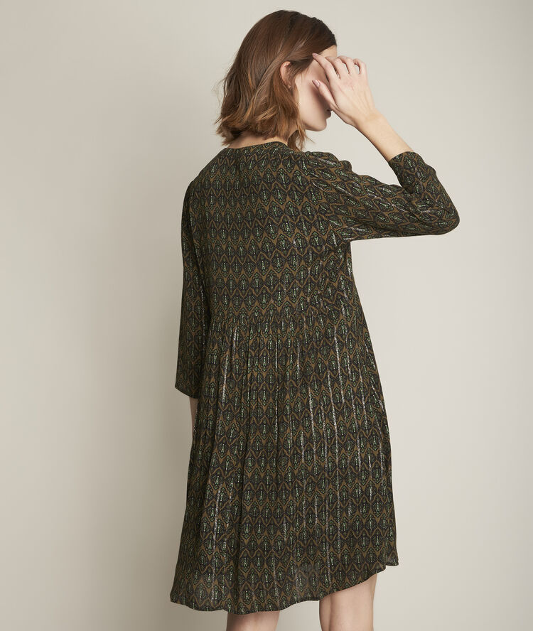 Robe courte imprimée calypso vert nil.