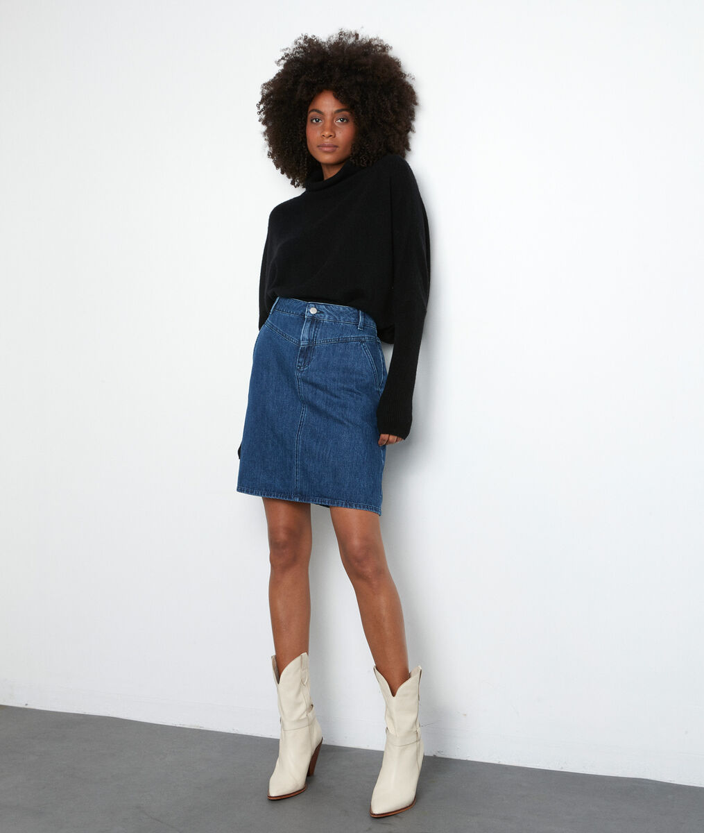 Mini-jupe en denim brut Francesca | 1-2-3 Mini-jupe en denim brut Francesca PhotoZ | 1-2-3