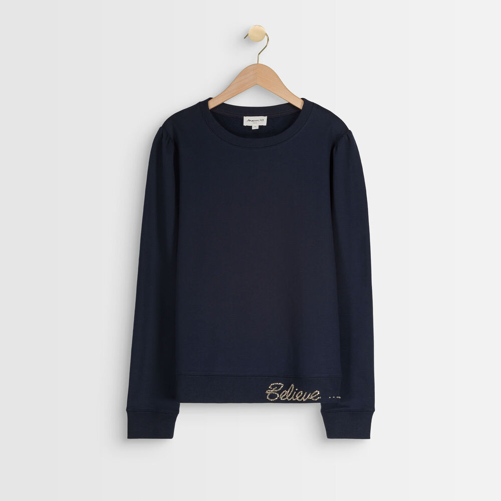 Sweat marine à strass ivy marine.