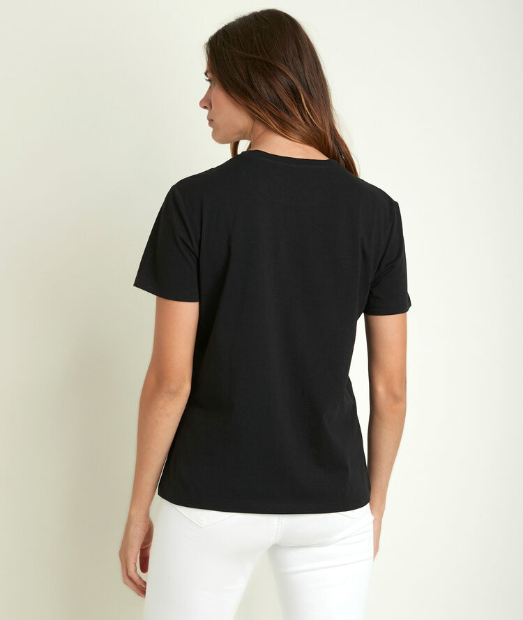 Tee-shirt noir sérigraphié reveuse.