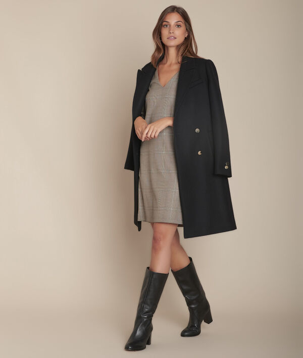 Robe droite jacquard Prince de Galles Ina | 1-2-3 Robe droite jacquard Prince de Galles Ina PhotoZ | 1-2-3