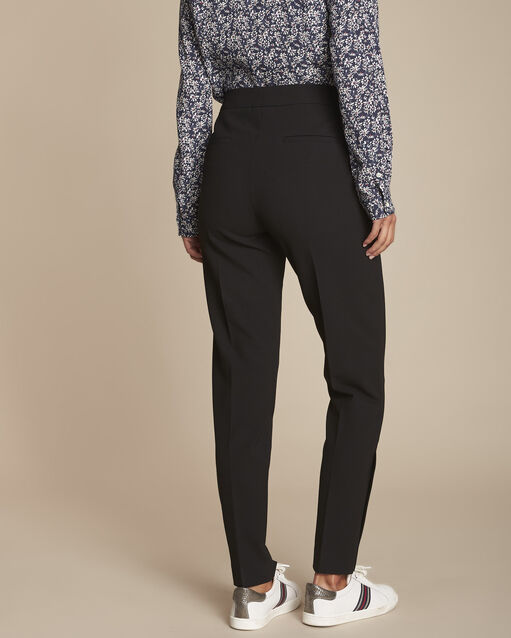 Pantalon noir cigarette en microfibre ernesto noir.