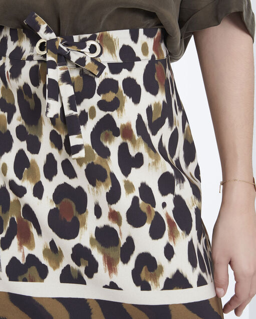 Jupe imprimé peau de bête kurtis noir.