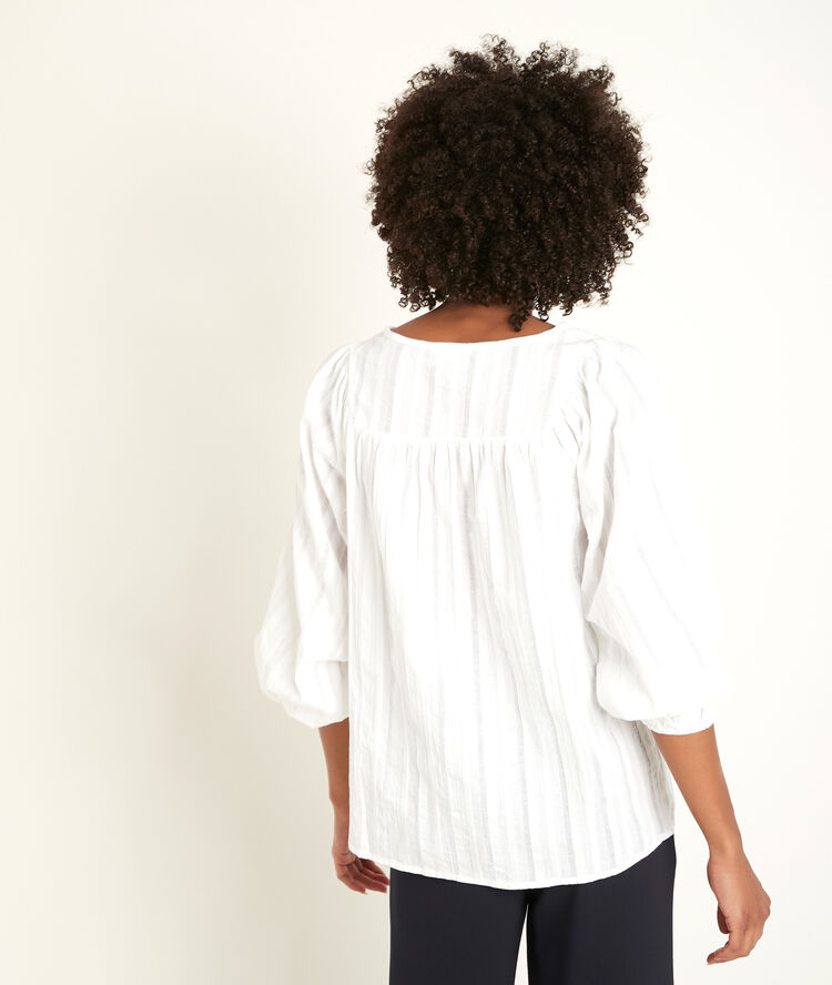 Blouse brodée jania ecru.