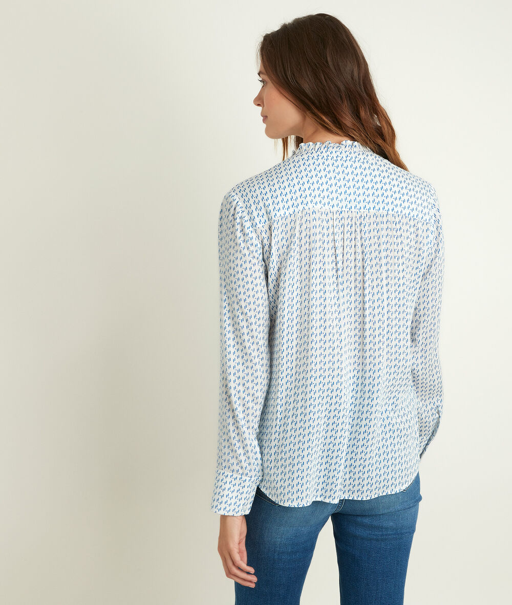 Blouse imprimée judith blanc.