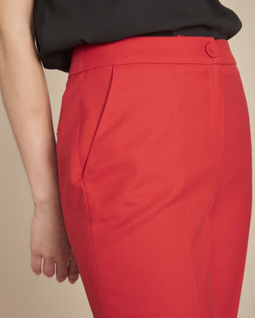 Pantalon rouge cigarette emile grenade.
