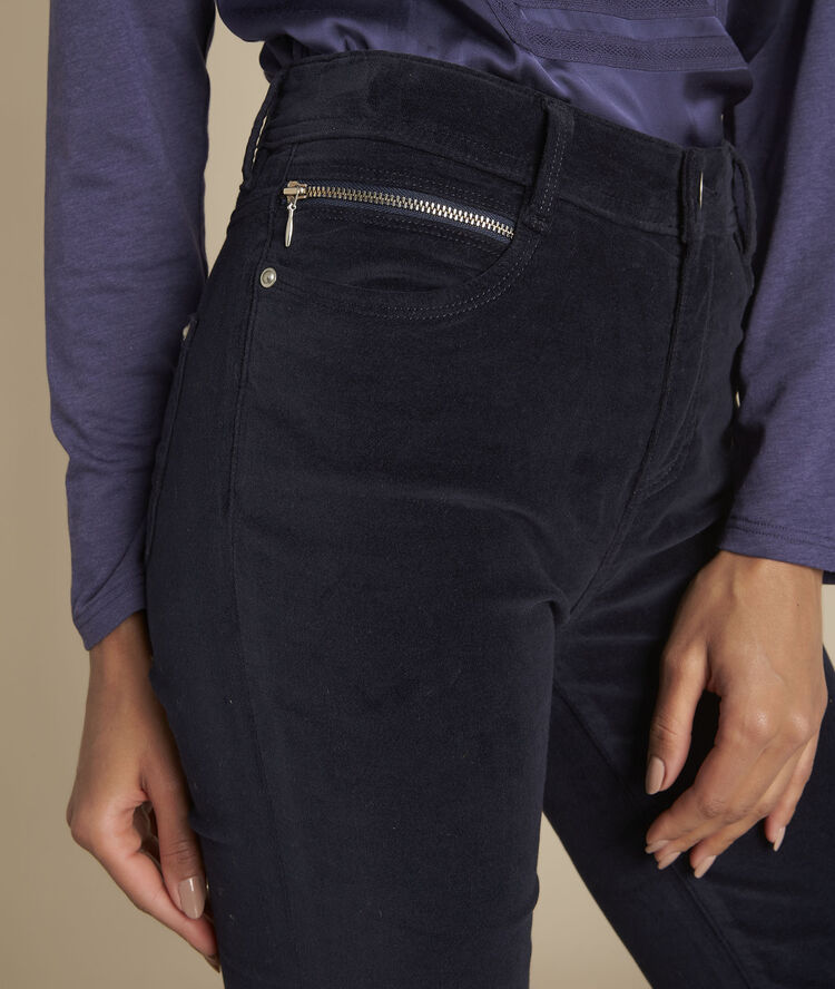 L'iconique slim : jean velours marine sultan marine.
