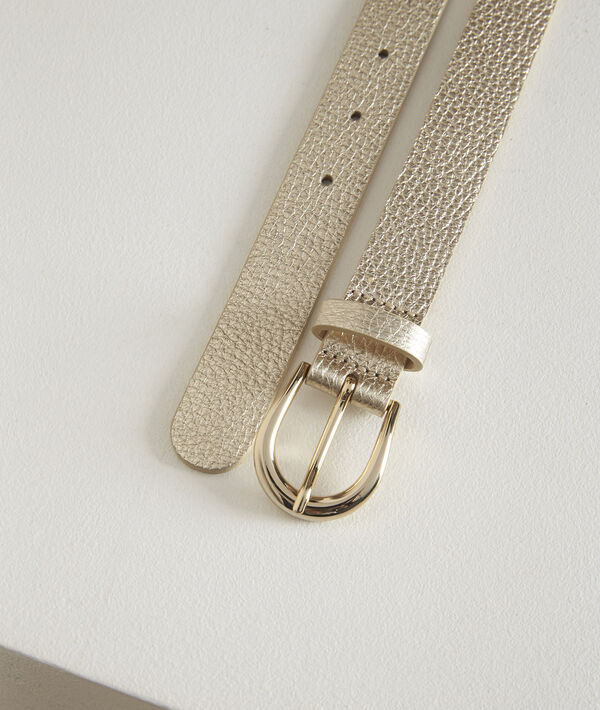 Ceinture en cuir dorée Karine | 1-2-3 Ceinture en cuir dorée Karine PhotoZ | 1-2-3