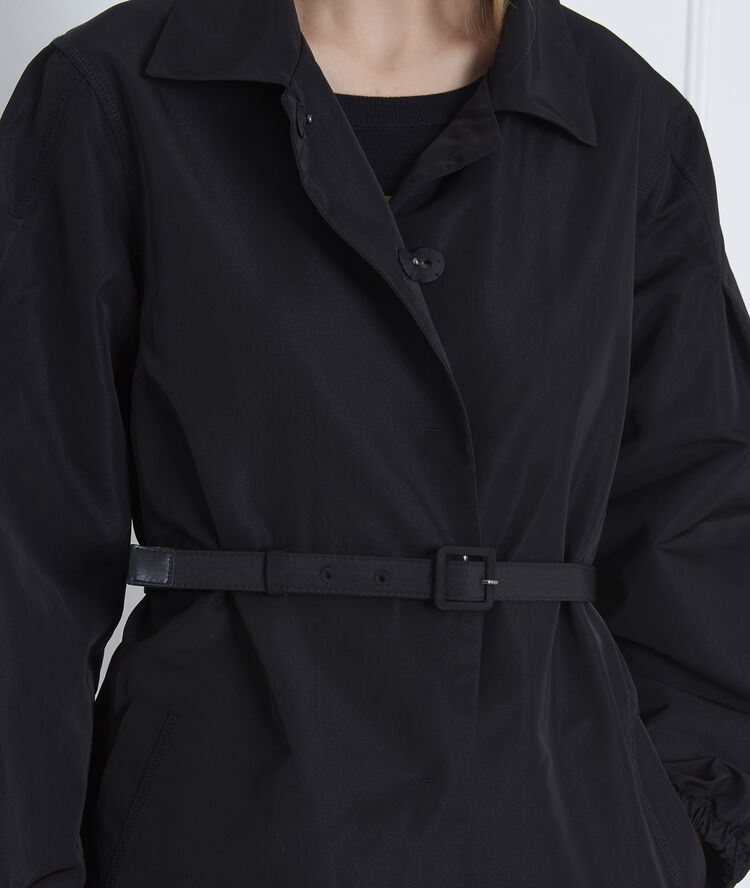 Trench noir ceinturé daniela noir.