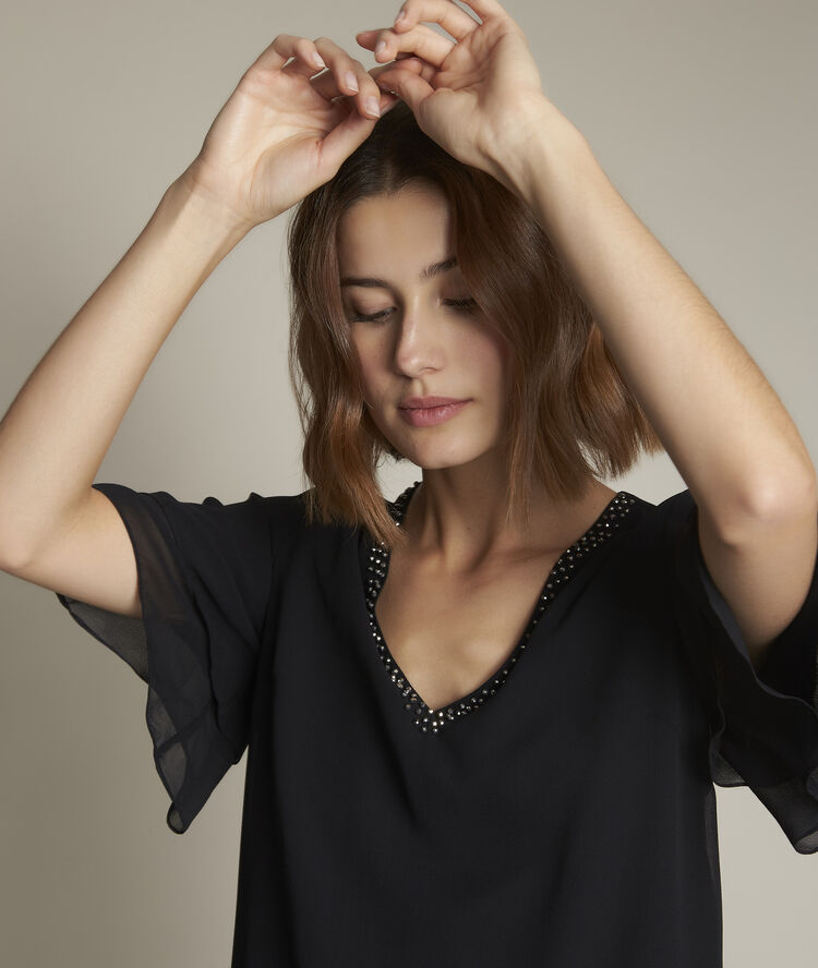 Robe en soie astrid noir.