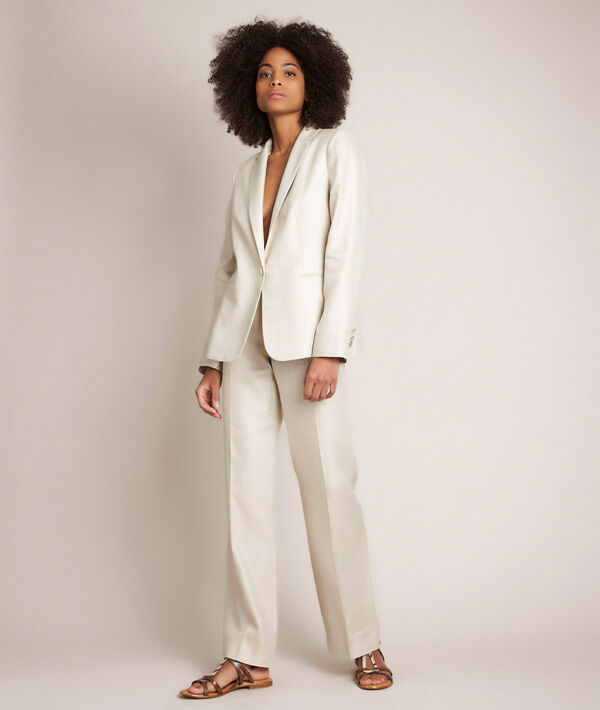 Pantalon en lin brillant Iana | 1-2-3 Pantalon en lin brillant Iana PhotoZ | 1-2-3