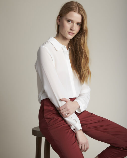 Chemise écrue en soie Maelle (2) - Maison 123