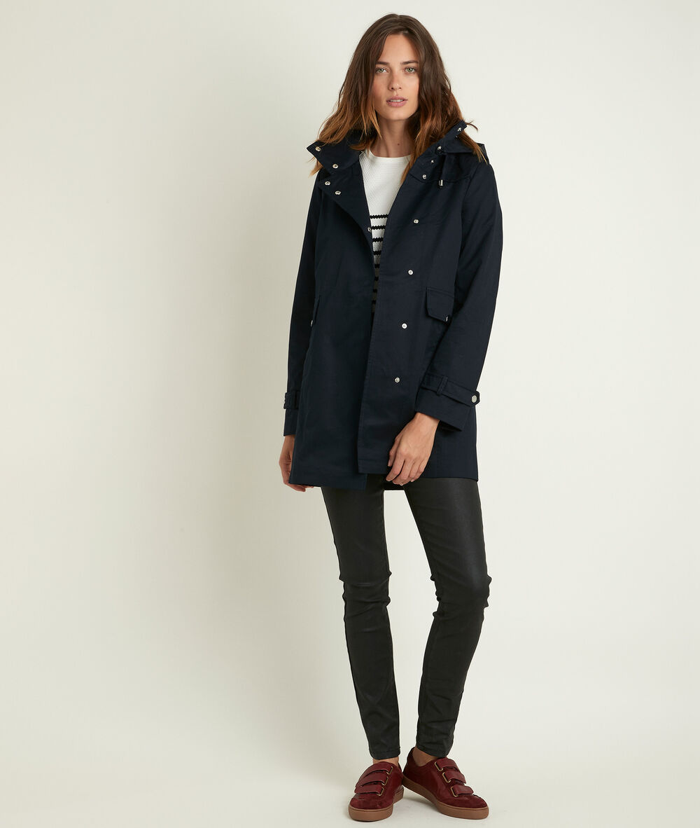 Parka à capuche marine sunko marine.