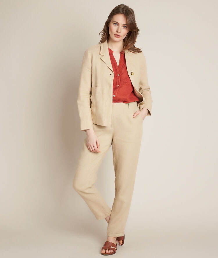 Veste en lin lina chaux.