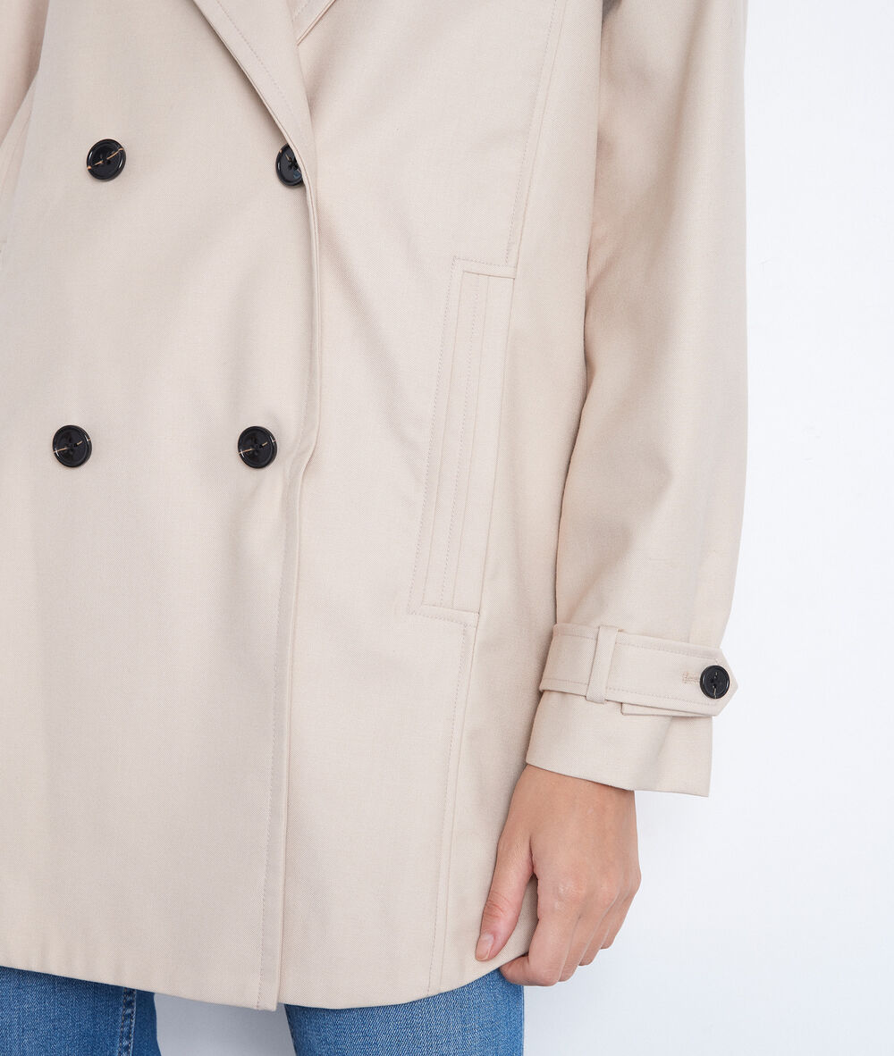 Trench à capuche beige kate beige.