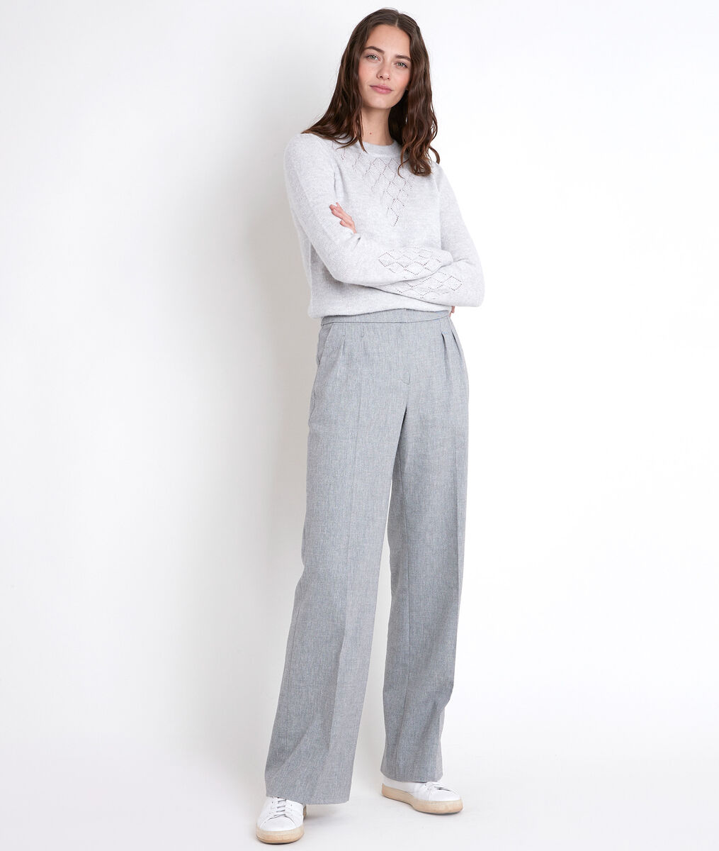 Pull en polyamide recyclé gris Aleck | 1-2-3 Pull en polyamide recyclé gris Aleck PhotoZ | 1-2-3