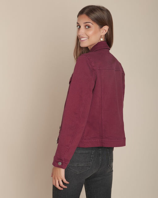Veste en jean merlot clem bordeaux.