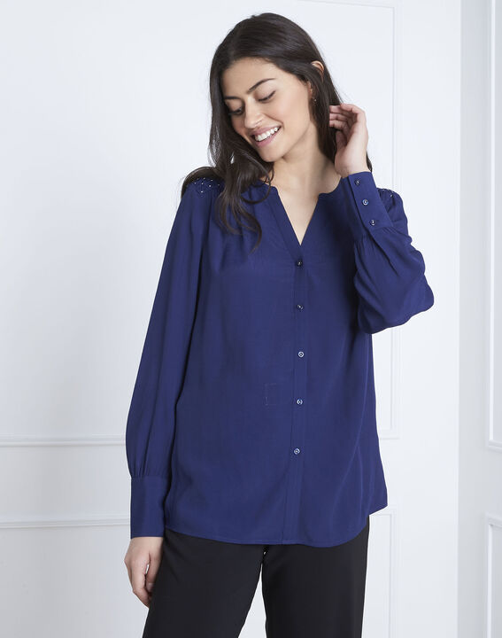 Blouse marine fluide Valda | 1-2-3 Blouse marine fluide Valda PhotoZ | 1-2-3