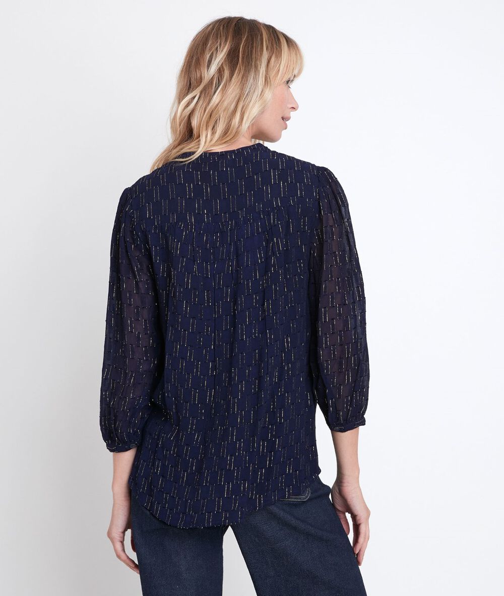 Blouse marine lurex elsie marine.