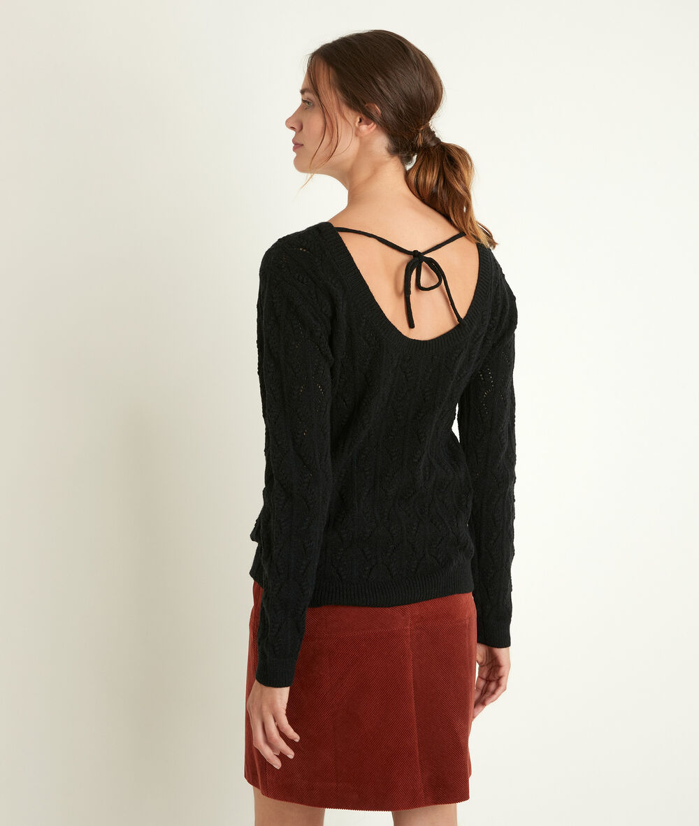 Pull ajouré noir russel noir.