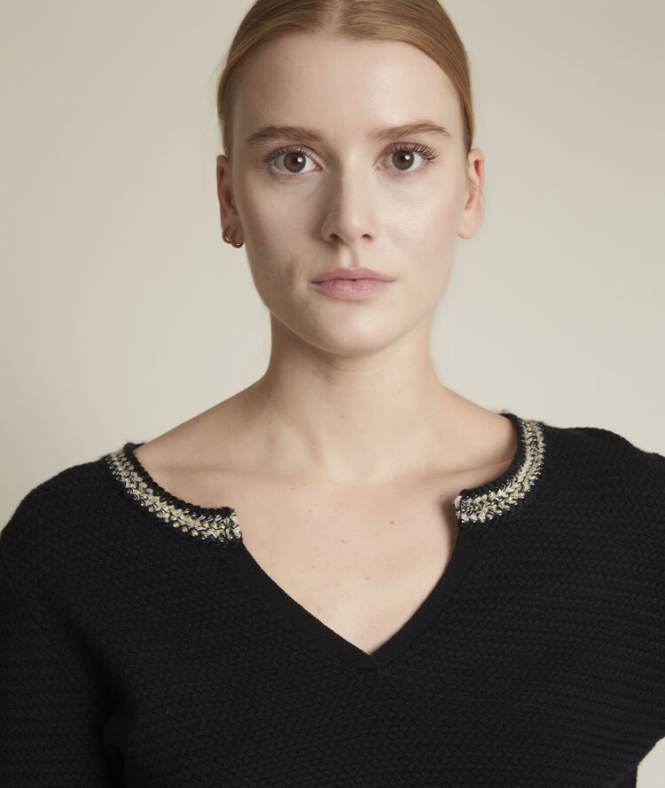Pull col tunisien danalien noir.