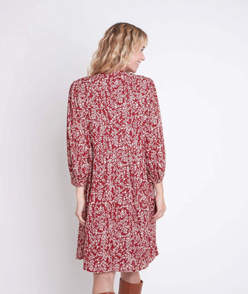 Robe rouge imprimée calypso bourgogne.
