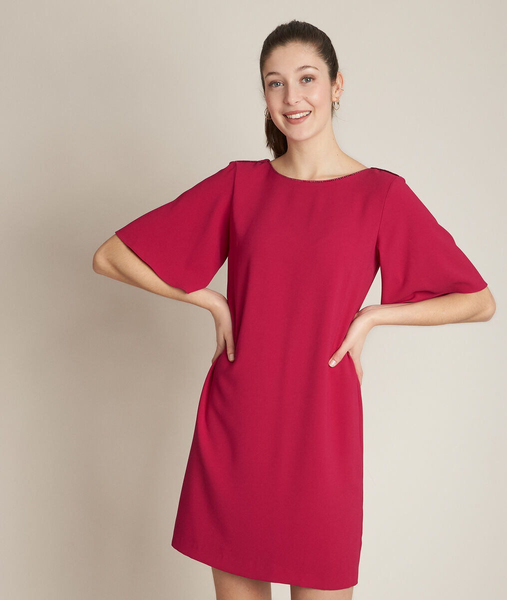 Robe vermillon droite Celia | 1-2-3 Robe vermillon droite Celia PhotoZ | 1-2-3