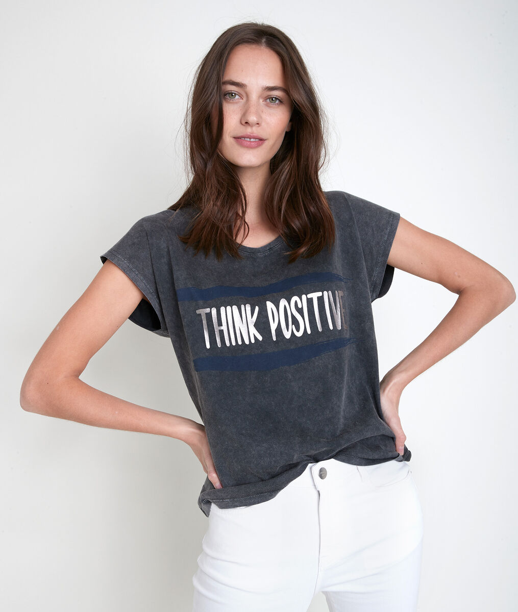 Tee-shirt anthracite sérigraphié Inoui | 1-2-3 Tee-shirt anthracite sérigraphié Inoui PhotoZ | 1-2-3