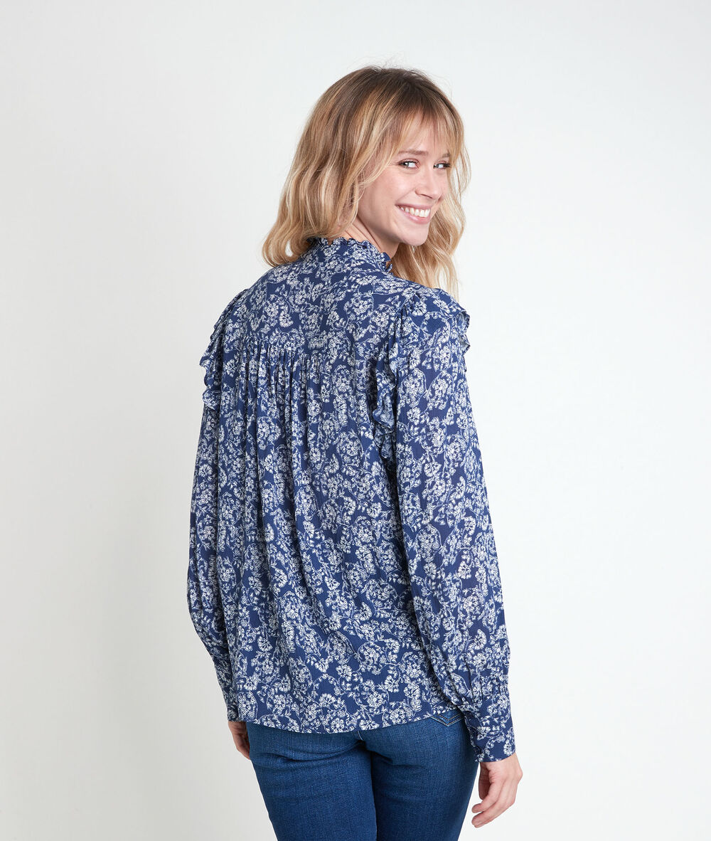 Blouse marine imprimée themis marine.
