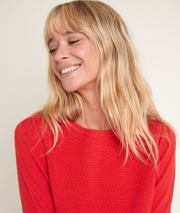 Pull mandarine nid d'abeille rimel mandarine.