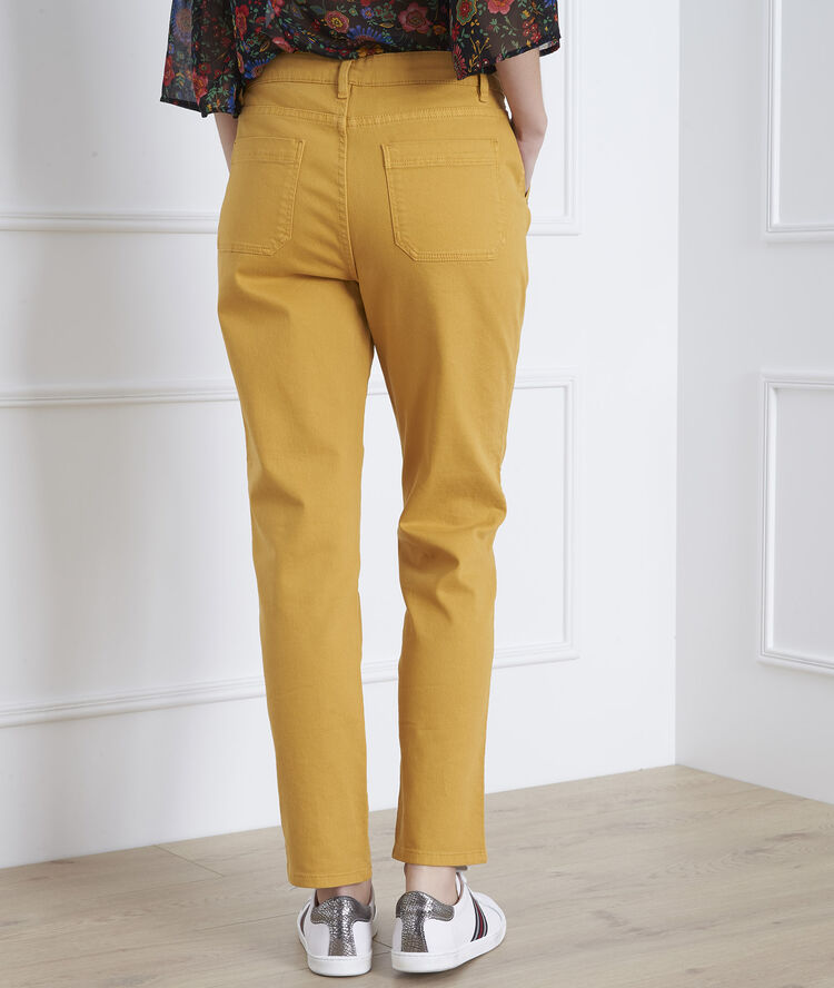 Jean jaune boyfriend 7/8e coconut mordore.