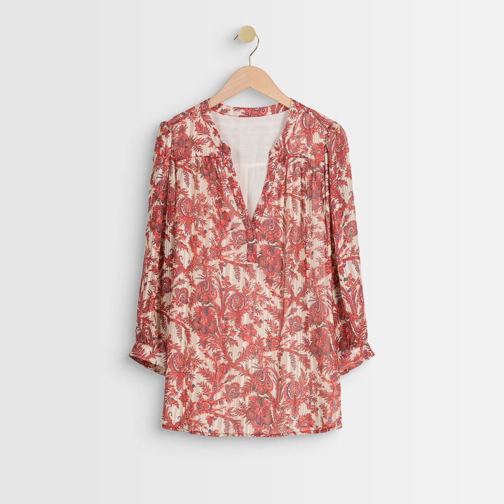 Rote bluse mit print elsa rouge.