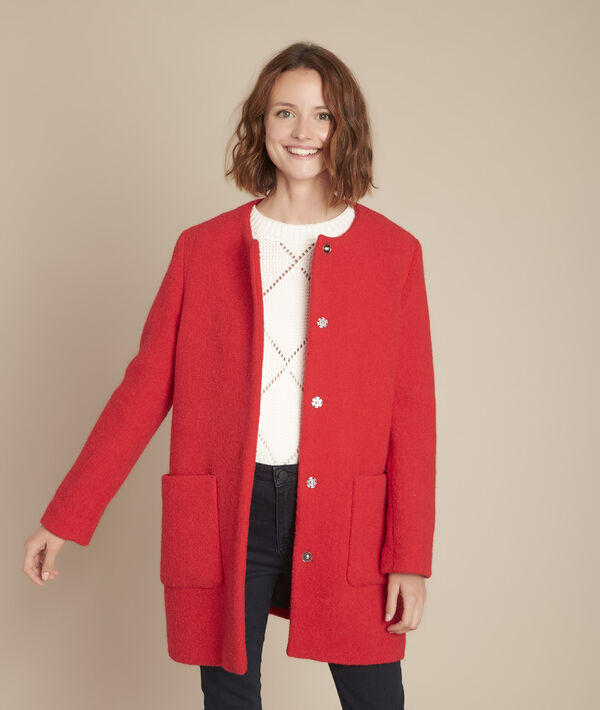 Manteau en laine rouge Emma | 1-2-3 Manteau en laine rouge Emma PhotoZ | 1-2-3