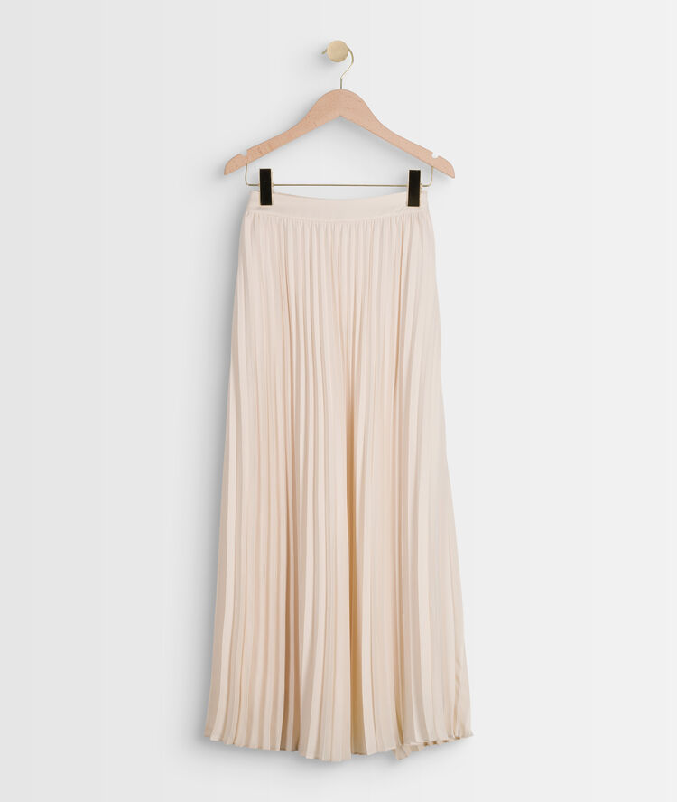 Jupe plissée longue gina nude.