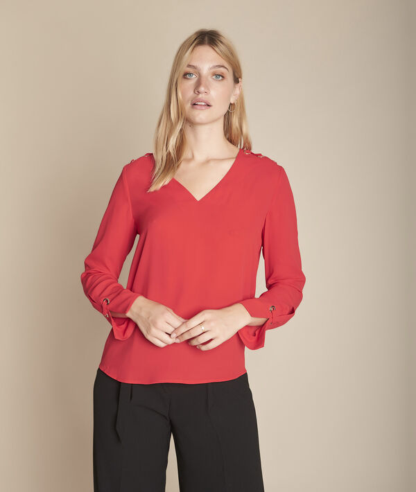 Rode blouse met ringetjes Melody | 1-2-3 Rode blouse met ringetjes Melody PhotoZ | 1-2-3