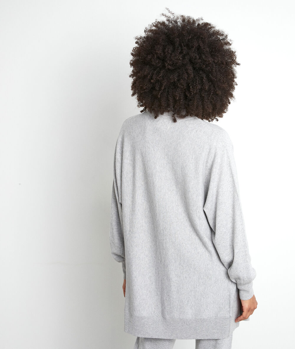 Cardigan long gris chiné terence gris chine.