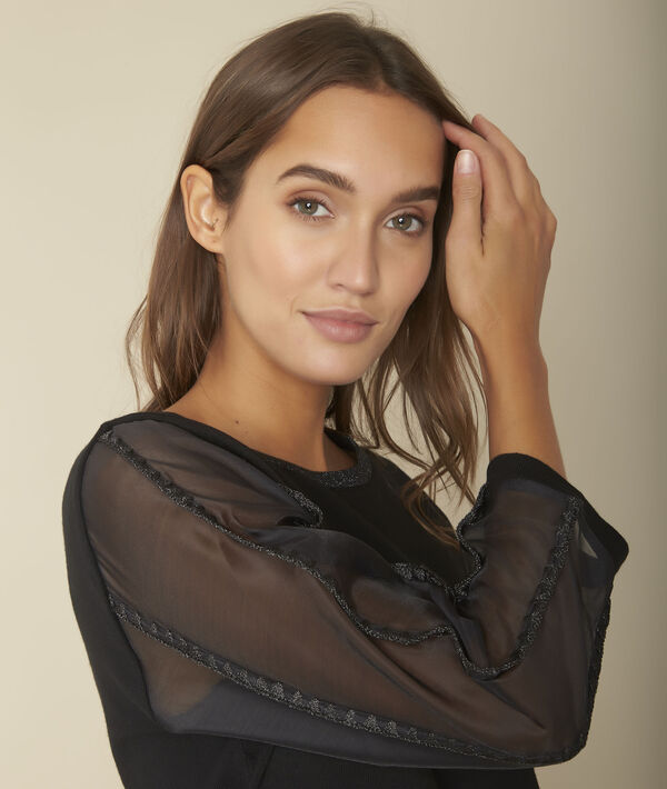 Pull bimatière en lurex Facette | 1-2-3 Pull bimatière en lurex Facette PhotoZ | 1-2-3